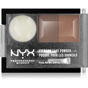 NYX Professional Makeup Eyebrow Cake Powder Szemöldökformázó készlet árnyalat 05 Brunette 2.65 g