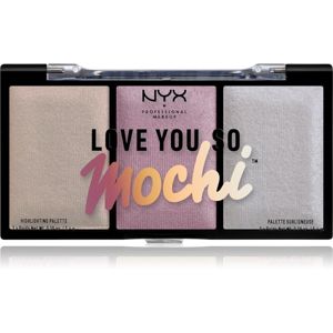 NYX Professional Makeup Love You So Mochi highlight paletta árnyalat 02 Arcade Glam 3 x 5,4 g