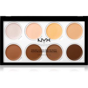 NYX Professional Makeup Highlight & Contour Cream PRO Púderes highlight és kontúr paletta