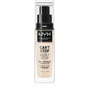 NYX Professional Makeup Can't Stop Won't Stop Full Coverage Foundation Magas fedésű alapozó árnyalat 01 Pale 30 ml
