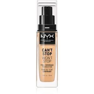 NYX Professional Makeup Can't Stop Won't Stop Full Coverage Foundation Magas fedésű alapozó árnyalat 7.5 Soft Beige 30 ml