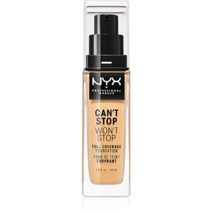 NYX Professional Makeup Can't Stop Won't Stop Full Coverage Foundation Magas fedésű alapozó árnyalat 10 Buff 30 ml