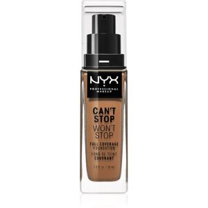 NYX Professional Makeup Can't Stop Won't Stop Full Coverage Foundation Magas fedésű alapozó árnyalat Cinnamon 30 ml