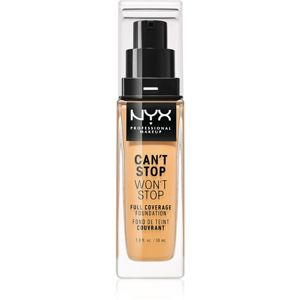NYX Professional Makeup Can't Stop Won't Stop Full Coverage Foundation Magas fedésű alapozó árnyalat 12 Classic Tan 30 ml