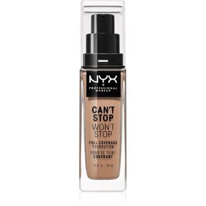 NYX Professional Makeup Can't Stop Won't Stop Full Coverage Foundation Magas fedésű alapozó árnyalat Medium Buff 30 ml