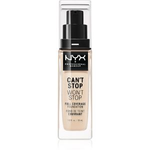 NYX Professional Makeup Can't Stop Won't Stop Full Coverage Foundation Magas fedésű alapozó árnyalat 1.5 Fair 30 ml