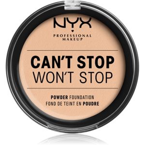 NYX Professional Makeup Can't Stop Won't Stop Powder Foundation púderes make-up árnyalat 6 Vanilla 10.7 g