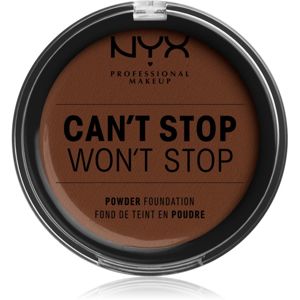 NYX Professional Makeup Can't Stop Won't Stop Powder Foundation púderes make-up árnyalat 22.7. Deep Walnut 10.7 g