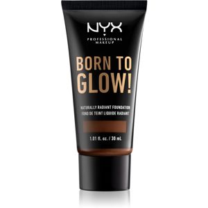 NYX Professional Makeup Born To Glow élénkítő folyékony make-up árnyalat 22.7 Deep Walnut 30 ml