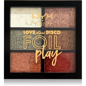 NYX Professional Makeup Love Lust Disco Foil Play szemhéjfesték paletta árnyalat 01 Get Down 6 x 1,5 g