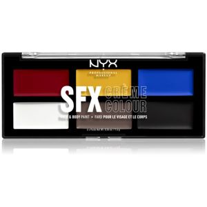 NYX Professional Makeup SFX Creme Colour™ paletta testre és arcra árnyalat Primary 6 x 1,4 g