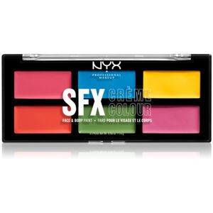 NYX Professional Makeup SFX Creme Colour™ paletta testre és arcra árnyalat Brights 6 x 1.4 g