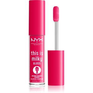 NYX Professional Makeup This is Milky Gloss Milkshakes hidratáló ajakfény illatosított árnyalat 09 Berry Shake 4 ml