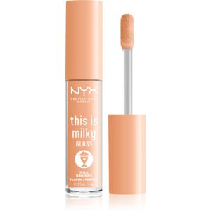 NYX Professional Makeup This is Milky Gloss Milkshakes hidratáló ajakfény illatosított árnyalat 17 Milk N Hunny 4 ml