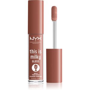 NYX Professional Makeup This is Milky Gloss Milkshakes hidratáló ajakfény illatosított árnyalat 20 Milk The Coco 4 ml