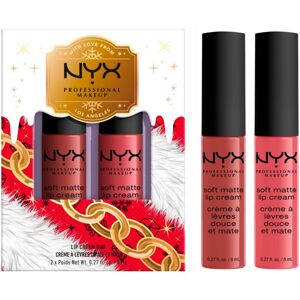 NYX Professional Makeup Limited Edition Xmass Mrs Claus Oh Deer Soft Matte Lip Cream Set ajakápoló készlet árnyalat 2 2x8 ml
