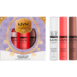 NYX Professional Makeup Limited Edition Xmass 2022 Mrs Claus Oh Deer Butter Gloss Trio ajakfény szett