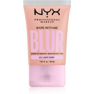 NYX Professional Makeup Bare With Me Blur Tint hidratáló alapozó árnyalat 03 Light Ivory 30 ml