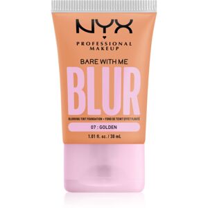NYX Professional Makeup Bare With Me Blur Tint hidratáló alapozó árnyalat 07 Golden 30 ml