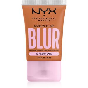 NYX Professional Makeup Bare With Me Blur Tint hidratáló alapozó árnyalat 12 Medium Dark 30 ml