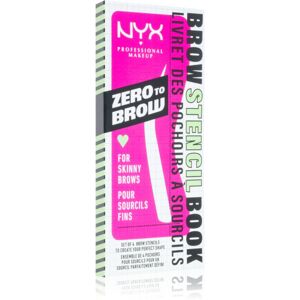 NYX Professional Makeup Zero To Brow Stencil Book sablonok szemöldökre 01 Thin 4 db