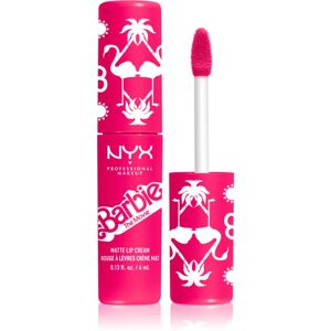 NYX Professional Makeup Barbie Smooth Whip Matte Lip Cream mattító folyékony rúzs árnyalat 01 Dreamhouse Pink 4 ml