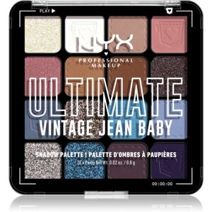 NYX Professional Makeup Ultimate Shadow Palette szemhéjfesték árnyalat Vintage Jean Baby 16 db