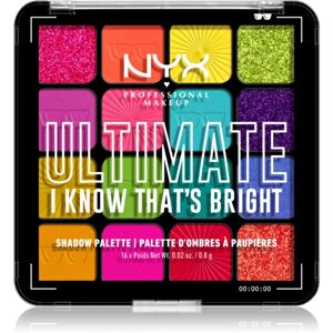 NYX Professional Makeup Ultimate Shadow Palette szemhéjfesték árnyalat I Know That's Bright 16 db