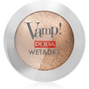 Pupa Vamp! Wet&Dry Szemhéjfesték a Wet & Dry alkalmazáshoz gyöngyházfényű árnyalat 101 Precious Gold 1 g