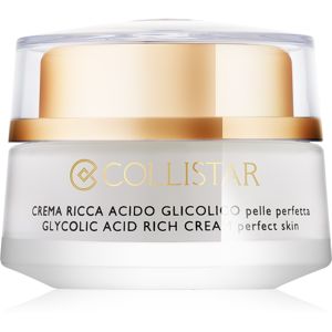 Collistar Attivi Puri Glycolic Acid Rich Cream tápláló krém a bőr tömorségének javítására élénkítő hatással 50 ml