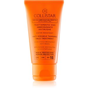 Collistar Special Perfect Tan Anti-Wrinkle Tanning Face Treatment napozó krém a bőr öregedése ellen SPF 15 50 ml
