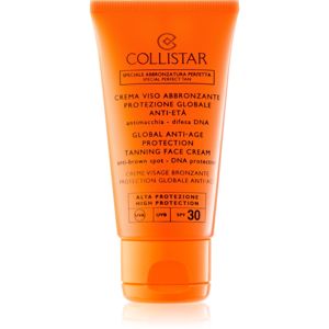 Collistar Special Perfect Tan Global Anti-Age Protection Tanning Face Cream napozó krém a bőr öregedése ellen SPF 30 50 ml