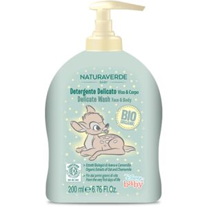 Disney Naturaverde Baby Delicate Wash finom szappan arcra és testre gyermekeknek születéstől kezdődően 200 ml