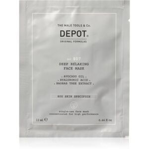 Depot No. 807 Deep Relaxing Face Mask nyugtató és hidratáló maszk uraknak 13 ml