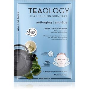 Teaology White Tea Peptide Mask intenzíven nyugtató és bőrélénkítő arcmaszk 21 ml