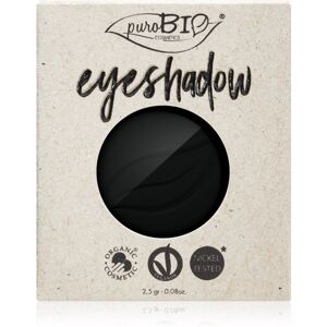 puroBIO Cosmetics Compact Eyeshadows szemhéjfesték utántöltő árnyalat 04 Black 2,5 g