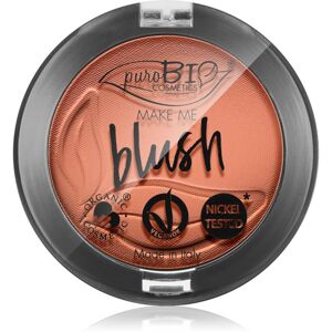 puroBIO Cosmetics Long-lasting Blush hosszantartó arcpír árnyalat 02 Matte Coral Pink 5,2 g