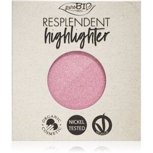 puroBIO Cosmetics Resplendent Highlighter krémes élénkítő készítmény utántöltő árnyalat 02 Pink 9 g
