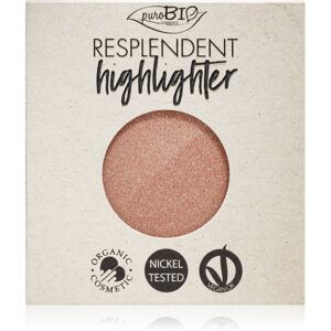 puroBIO Cosmetics Resplendent Highlighter krémes élénkítő készítmény utántöltő árnyalat 04 Pink Gold 9 g