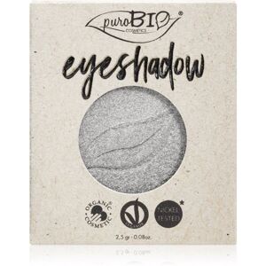puroBIO Cosmetics Compact Eyeshadows szemhéjfesték utántöltő árnyalat 23 Silver 2,5 g