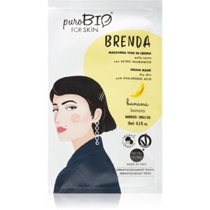 puroBIO Cosmetics Brenda Banana krém állagú hidratáló maszk hialuronsavval 10 ml