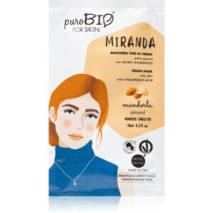 puroBIO Cosmetics Miranda Almond tisztító maszk hialuronsavval 10 ml
