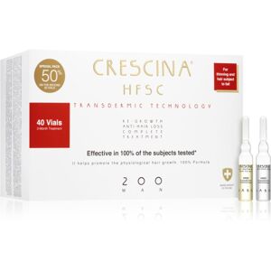 Crescina Transdermic 200 Re-Growth and Anti-Hair Loss hajnövekedés és hajhullás elleni ápolás uraknak 40x3,5 ml
