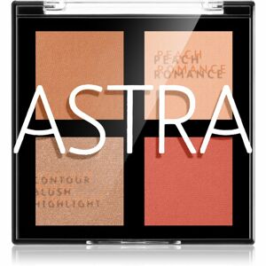 Astra Make-up Romance Palette Púderes highlight és kontúr paletta az arcra árnyalat 01 Peach Romance 8 g