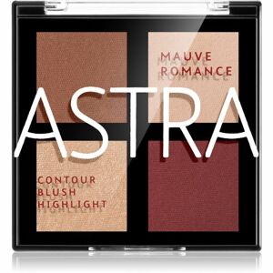 Astra Make-up Romance Palette Púderes highlight és kontúr paletta az arcra árnyalat 03 Mauve Romance 8 g