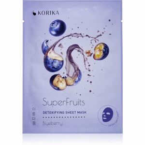 KORIKA SuperFruits Blueberry - Detoxifying Sheet Mask Méregtelenítő arcmaszk Blueberry 25 g