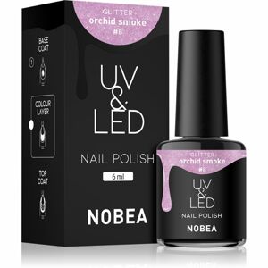 NOBEA UV & LED Nail Polish gél körömlakk UV / LED-es lámpákhoz fényes árnyalat Orchid smoke #8 6 ml