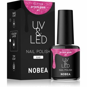 NOBEA UV & LED Nail Polish gél körömlakk UV / LED-es lámpákhoz fényes árnyalat Prism pink #9 6 ml