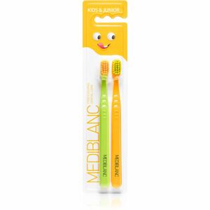 MEDIBLANC KIDS & JUNIOR Ultra Soft fogkefe gyermekeknek ultra gyenge Green, Orange 2 db