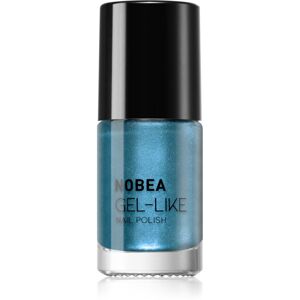 NOBEA Metal Gel-like Nail Polish körömlakk géles hatással árnyalat Atomic blue N#75 6 ml